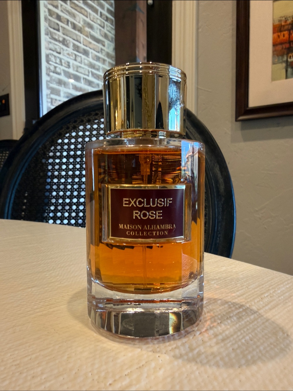 Maison Alhambra Exclusif Rose Perfume - Amber Bottle